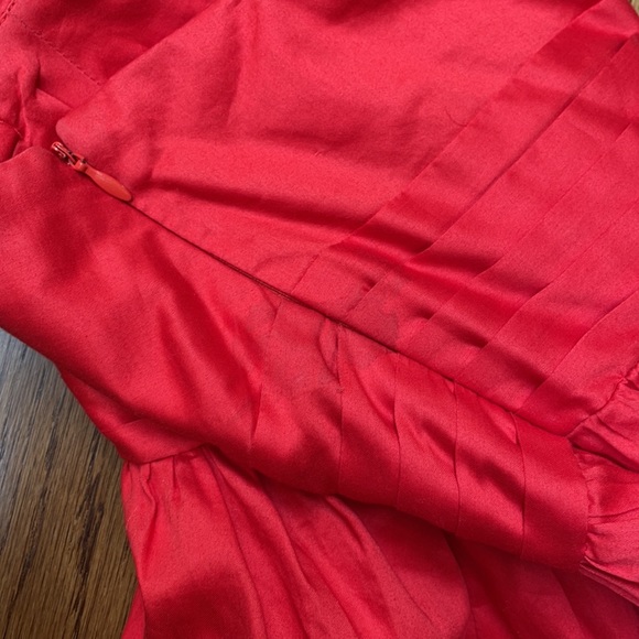 Anthropologie Red Strapless Dress - Picture 4 of 7